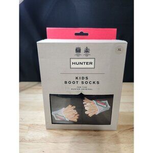 Hunter Boot Blavk fries kids sock XL